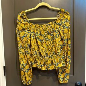 NWOT Boden 100% cotton top, size 4, peplum